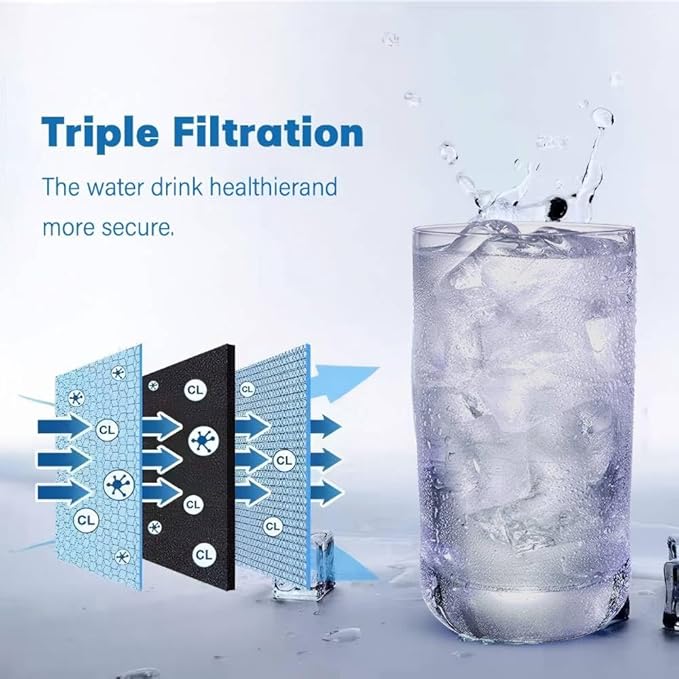 Replacement water filter and EDR1RXD1, Filter 1, EDR1RXD1B, W10295370, WHR1RXD1, KAD1RXD1, P4RFKB2, P8RFWB2L, 46-9930,46-9081 compatible is water filters(2Pack)