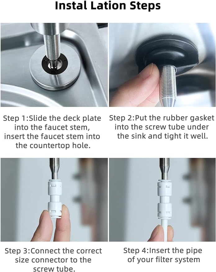 Drinking Water Faucet,Easy to Install Lead-Free Sink RO Faucet,Water Filter Faucets for Kitchen Bar Sink,Brushed Nickel SUS304 Reverse Osmosis Faucets