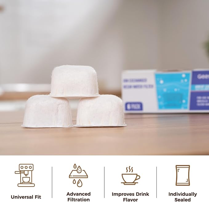 Premium 6-pack Water Filters For Replacement Breville BWF100 with Ion Exchange Resin inside