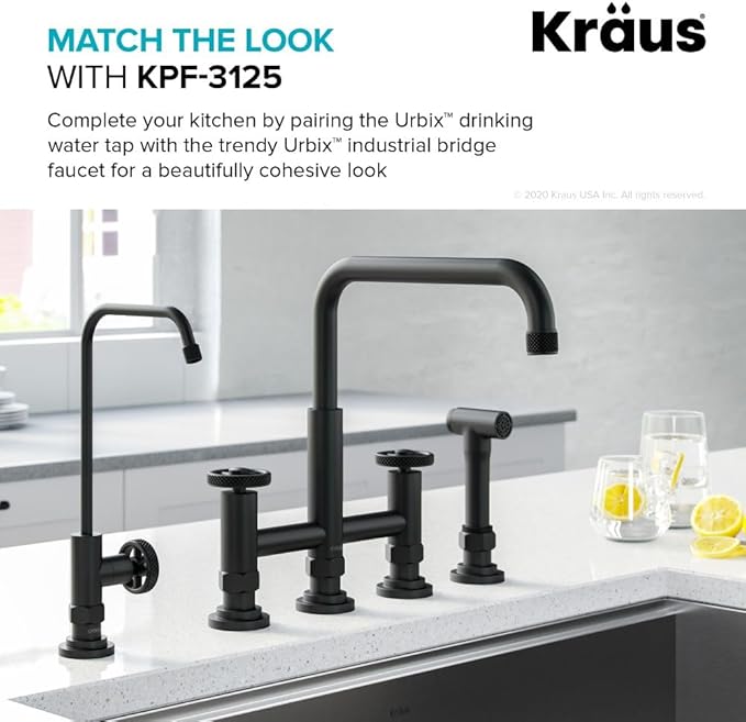 KRAUS Urbix 100% Lead-Free Kitchen Water Filter Faucet in Matte Black, FF-101MB