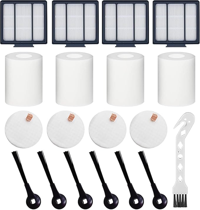 19PCs Robot Vacuum Parts Kit: Compatible with Shark IQ R101AE RV1001AE AV912S AV1002AE RV100AE UR1000SR - Pet Hair Dander Defense Maintenance Set for Large Homes