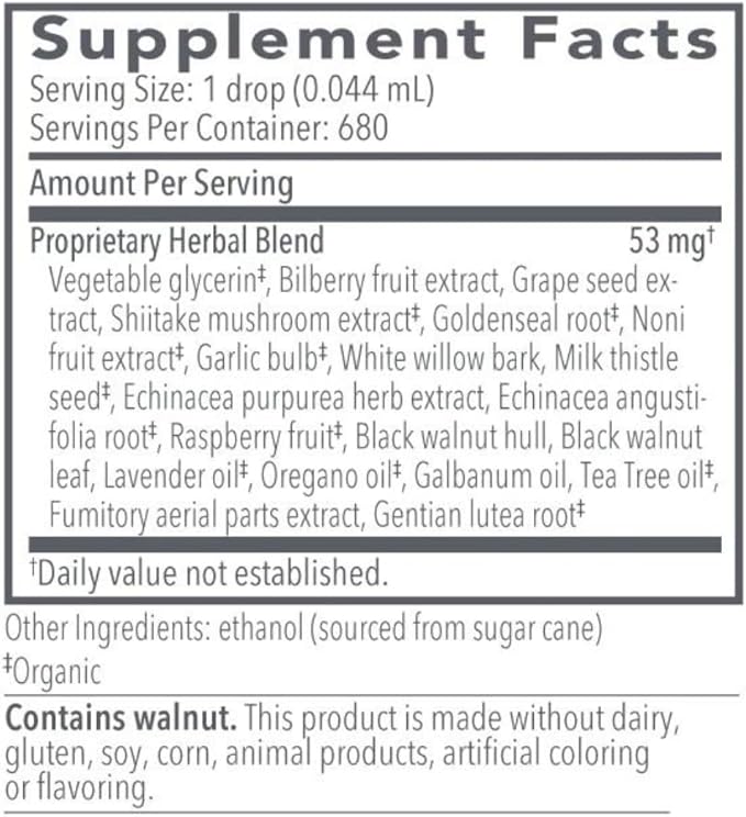 Biocidin Liquid Formula - Biofilm Buster & Broad-Spectrum Botanicals for Gut Detox Cleanse Support - Promotes Microbial Balance, Gut Health & Clearance of Unwanted Microbes (1 Oz)