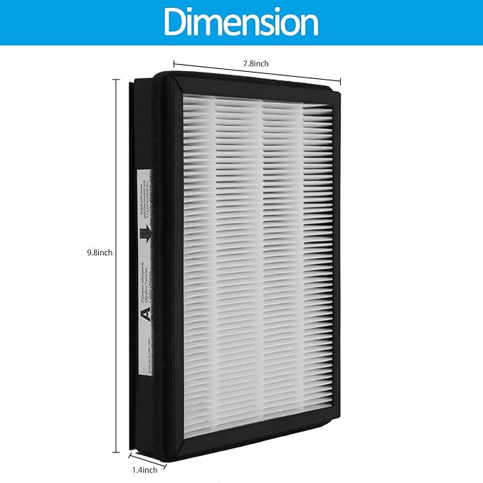 2-Pack IAF-H-100A True Idylis A Replacement Filter, Compatible with FAP-C01-A, Idylis Air Purifiers AC-2119, IAP-10-100, IAP-10-150, IAPC-40-140, Part # 1150096, 2 H13 FILTER + 2 Carbon Pre-filters