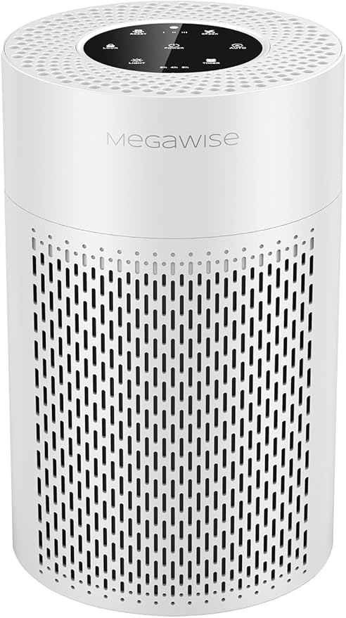 MEGAWISE Air Purifier EPI235A for Small Rooms | H13 True HEPA Filter | Removes Dust, Smoke, Pet Hair | Ideal for Home, Office, Bedroom