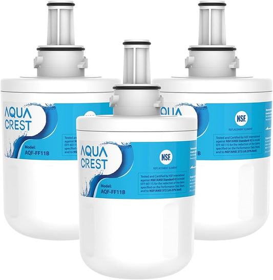 AQUA CREST DA29-00003G Refrigerator Water Filter, Replacement for Samsung DA29-00003G, DA29-00003B, DA29-00003A, Aqua-Pure Plus, HAFCU1, RFG237AARS, RS22HDHPNSR, RSG257AARS, WSS-1 (Pack of 3)