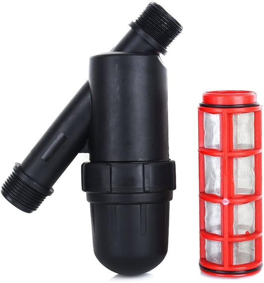 3/4 Inch Screen Irrigation Filter, Stainless Steel Screen Inline Filter, Mesh Conditioning Strainer, Drip IrrigationTank Pool Pump, for Garden Greenhouse Agricultural Drip