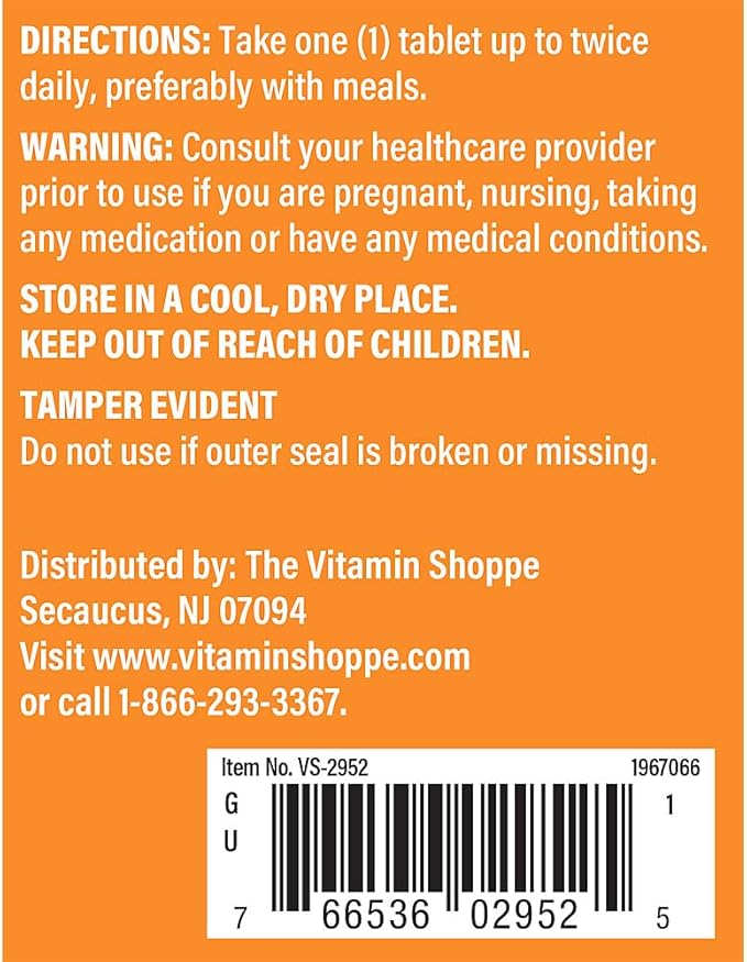 The Vitamin Shoppe DMAE 130MG (DIMETHYLAMINOETHANOL), Supports Brain, Focus, Attention and Energy Supplement (240 Tablets)