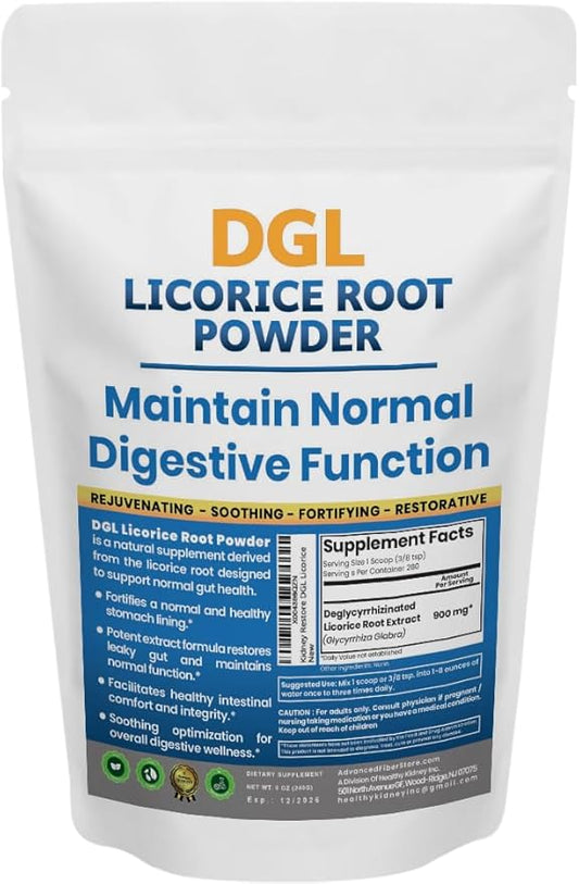 DGL Licorice Supplement: Supports Digestive Health, Gut Lining Support, DGL Powder for Wellness, Licorice Root Extract Powder, 140 serv.