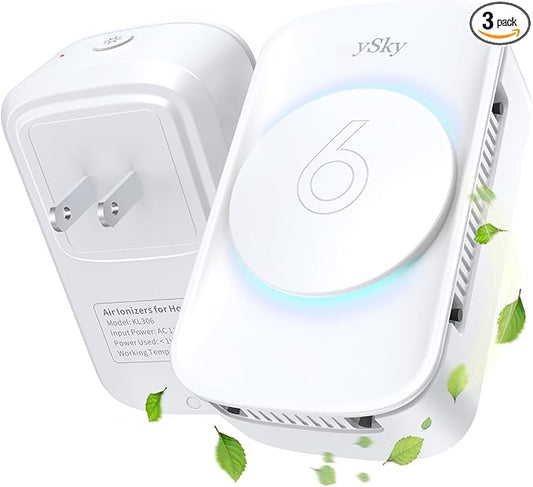 ySky Plug In Air Purifier for Home (3 packs), Negative Ion Air purifier,Quiet Ionizers Air Freshener for home,Bathroom,Bedroom,Portable Air Purifiers for Odor,Pet smell,Mini Air ionizers