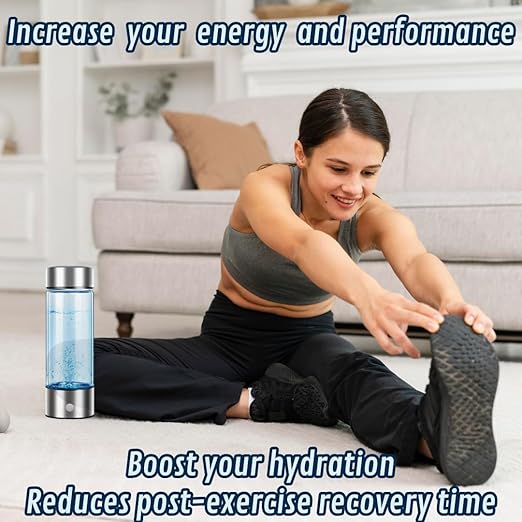 1800ppb Hydrogen Water Bottle - Portable Hydrogen Water Bottle Generator with SPE PEM Technology -Rechargeable Hydrogen Water Ionizer Machine - Alkaline Pitcher - Hydrogen Rich Water with Gift Box