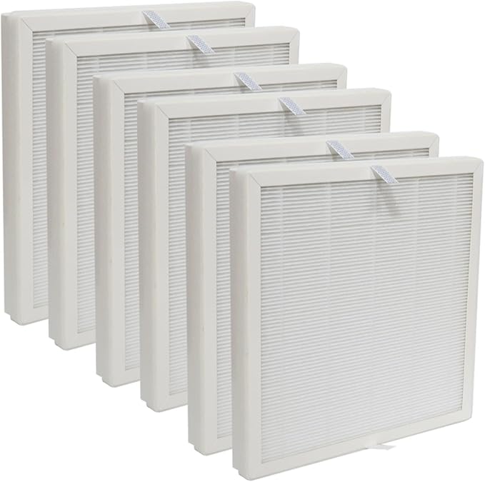 PUREBURG Replacement Filter Compatible with Mooka E-300L Air Purifier,6-Pack H13 HEPA Activated Carbon 2-in-1 3-Stage Filtration Air Clean Dust VOCs
