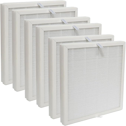 PUREBURG Replacement Filter Compatible with Mooka E-300L Air Purifier,6-Pack H13 HEPA Activated Carbon 2-in-1 3-Stage Filtration Air Clean Dust VOCs
