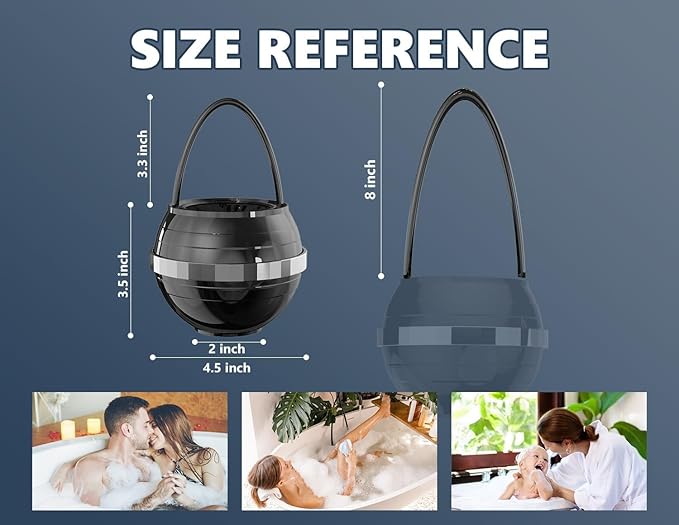 Bathtub Water Filter for Tub with Overflow,2,500 Gallons of Filtration,8 Stages Bath Filter,Remove contaminants,Chlorineand Fluoride,Hardwater Softener,BPA Free(Upgrade Version),Black