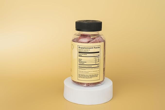 The Elderberry Co. Lion's Mane Mushroom Gummies Made from The Fruiting Body Lemon Berry Flavor Supports Immune Health, and Cognitive Function & Mental Clarity 60 Ct.