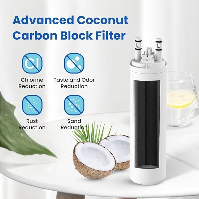 WF3CB Water Filter Replacement, HP006 Compatible with Frigidaire WF3CB, Pure Source 3, WF425, 706465, 242069601, 242086201, 242017800, Height 9 inches, 2 Count