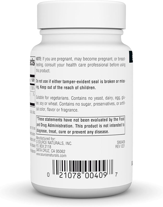 Source Naturals Vitamin B-2 Riboflavin 100 mg Supports Energy Production - 100 Tablets