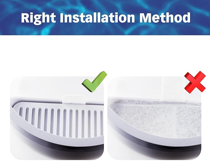 PET STANDARD Replacement Water Filter & Pre-Filter Sponges Compatible With uahpet® 67oz/2L Automatic Pet Fountain, Pack of 12