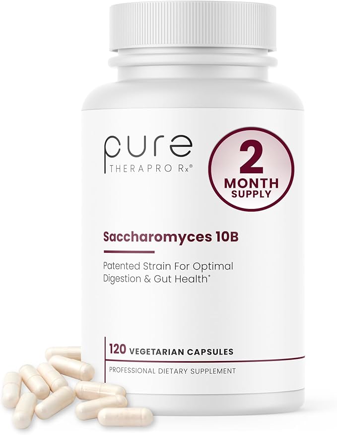 Saccharomyces 10B - Saccharomyces Boulardii, 10 Billion CFU Per Serving, Patented Strain: Lynside CNCM I-3799, Probiotic Capsules, Probiotics for Men and Women - 120 Count