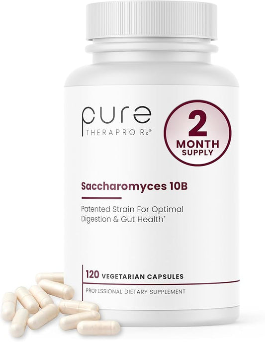 Saccharomyces 10B - Saccharomyces Boulardii, 10 Billion CFU Per Serving, Patented Strain: Lynside CNCM I-3799, Probiotic Capsules, Probiotics for Men and Women - 120 Count