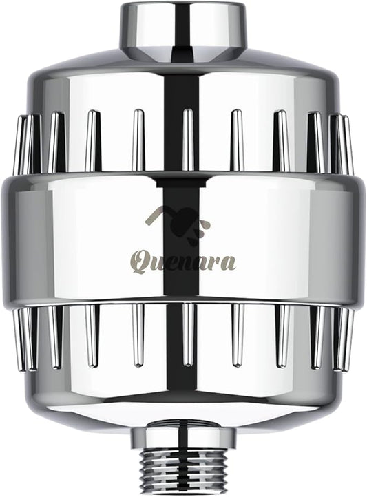Shower Filter, 20-Stage Showerhead Filters, High Output Shower Head Filter for Hard Water, Water Softener Reduces Dry Skin, Dandruff, Eczema and Improves Skin, Hair and Nails, Chrome