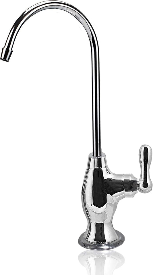 NU Aqua Heavy Duty Reverse Osmosis Drinking Water Faucet – Kitchen Bar Sink Spout with 1/4” Connection (Coke Bottle, Chrome)