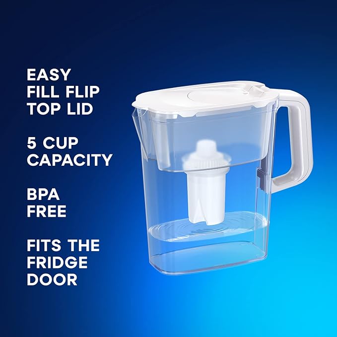 AQUAPHOR Water Filter Pitcher Compact 5 Cup with 1 x B15 Filter - White