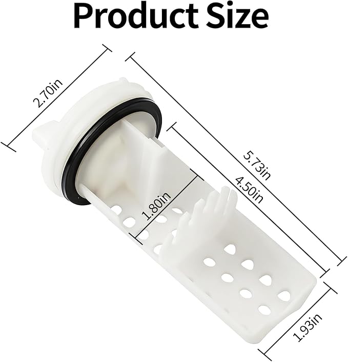 WH11X34741 Washer Drain Pump Filter Replacement Compatible with GE Washing Machine Replace WH23X10029 WH23X10027 AP7205454 4977949 PS16874133 EAP16874133
