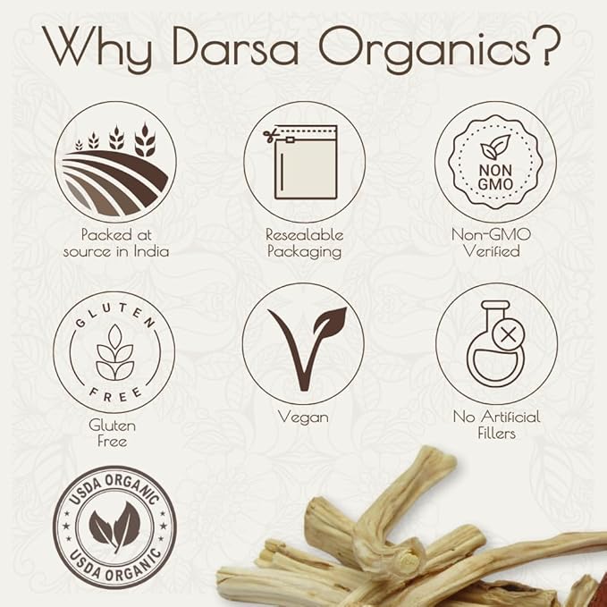 Shatavari Cut & Sifted - 4 oz, Organic Asparagus Racemosus Root from India, USDA Certified, Non-GMO, Perfect for Shatavari Tea, Supports Women's Health & Lactation, Gluten-Free