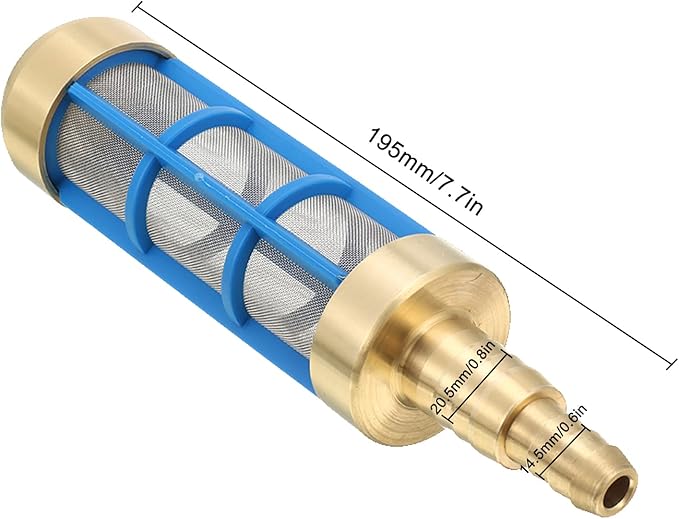 Garden Hose Inlet Filter for High Pressure Washer 3/4'' 5/8'' Hose Water Suction Strainer Pickup Filter Hose Inlet Strainer for Water Tank Connection to Suction Hose