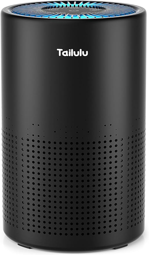 Air Purifiers for Bedroom Home, Tailulu H14 True HEPA Air Purifier Filter, Quiet Air Cleaner With 12dB Sleep Mode Night Light Speed Control Timer, Portable Small Air Purifier For Allergies Pets, AP052