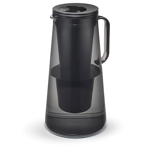 LifeStraw Home – Water Filter Pitcher, 10-Cup, Obsidian, BPA Free Designed for Everyday Protection Against Bacteria, parasites, microplastics, Lead, Mercury, PFAS and a Variety of Chemicals