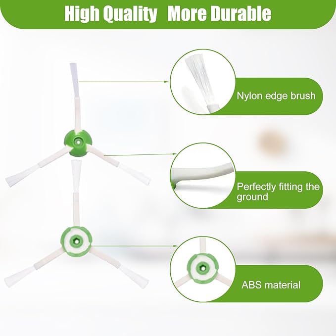 Replacement Side Brush for iRobot Roomba i, e,j Series i7 i7+ Plus i8 i3 i6+/Plus E5 E6 E7 7550 3550 3150 5150 6198 7150 Vacuum Cleaners,6 Pack