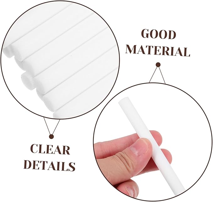 Hemoton 50pcs Humidifier Parts Accessories Filter Cotton Core Aromatherapy Stick Diffuser Wand