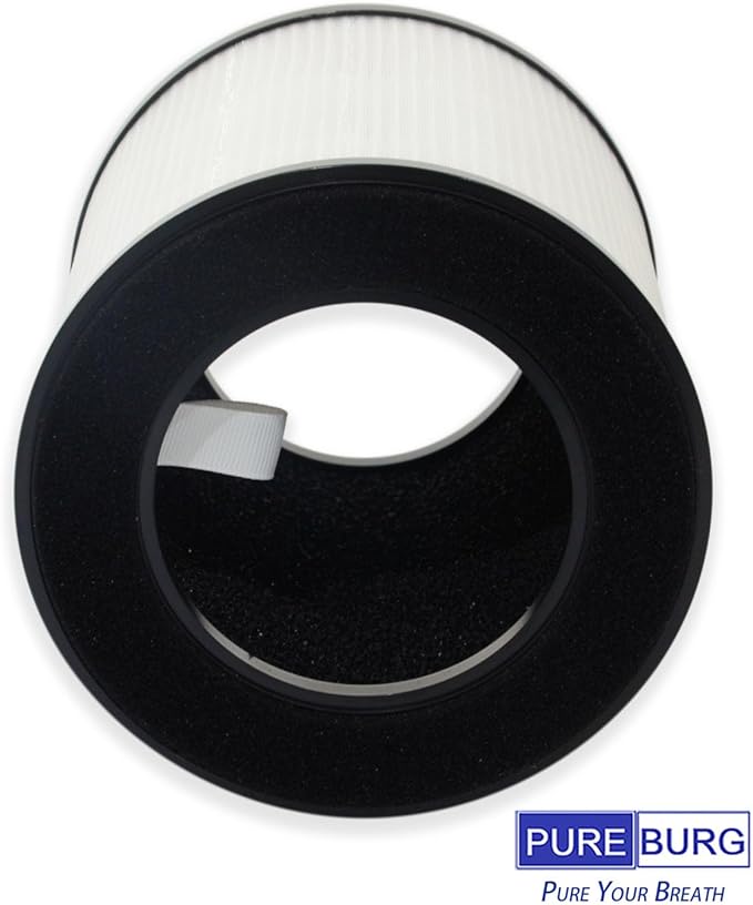 PUREBURG Replacement True HEPA Filter Compatible with DIKI & VAVSEA B-D02H Air Purifier, 2-Pack H13 4-Stage Filtration Activated carbon 2-IN-1