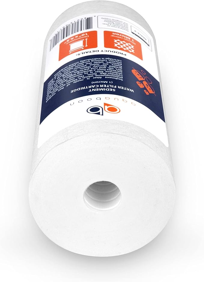 Aquaboon Whole House 1 Micron Water Filter 10 x 4.5 Against Sediment Water Filter Cartridge Replacement Compatible with DGD-5005, AP810, 4-Pack