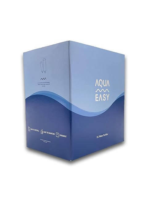 AquaEasy NSF/ANSI 372 Certified Stainless Steel Gravity Water Filter System (2.25 Gallon) 2X Activated Carbon Filter, Stainless Steel Tap and Wooden Stand | Countertop Water Filtration System (Matte)