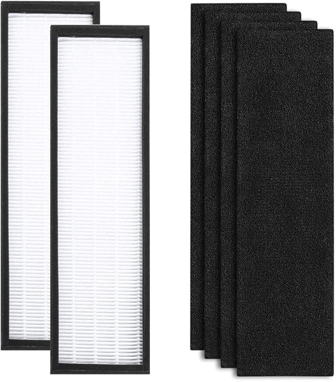FLT4825 True HEPA Replacement Filter B Compatible with Guardian Air Purifier AC4825, AC4825E,AC4300BPTCA,AC4850PT,AC4900CA(2 HEPA + 4 Carbon Filters)