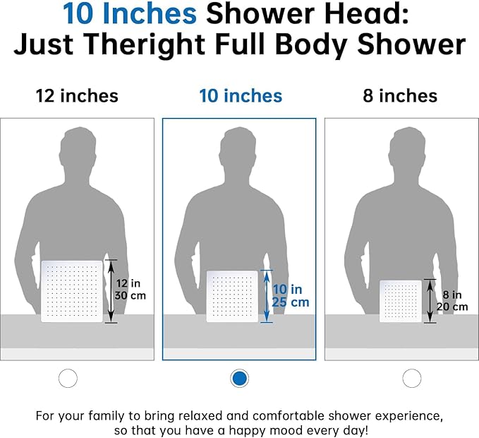 G-Promise All Metal 10 Inches Rainfall Shower Head with Handheld Spray Combo, 3 Settings Diverter, Adjustable Extension Arm with Lock Joints, 71 Inches Stainless Steel Hose (Chrome)