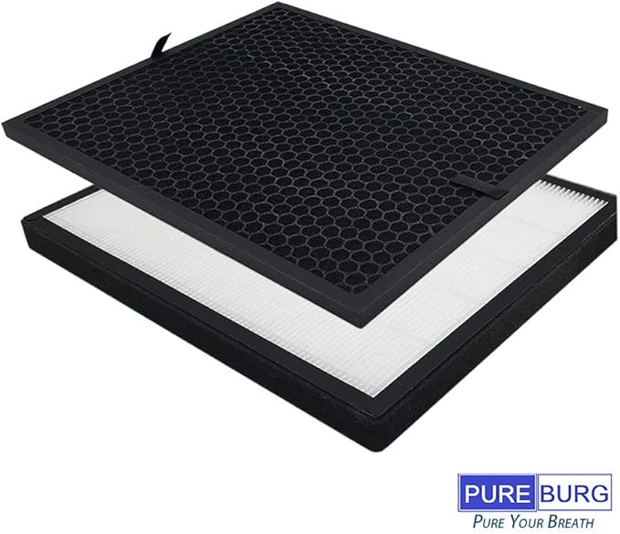 PUREBURG LV-PUR131-RF Replacement Filter Set Compatible with Levoit LV-PUR131 LV-PUR131S Air Purifiers,H13 HEPA + Activated Carbon Filter 4-Stage Filtration