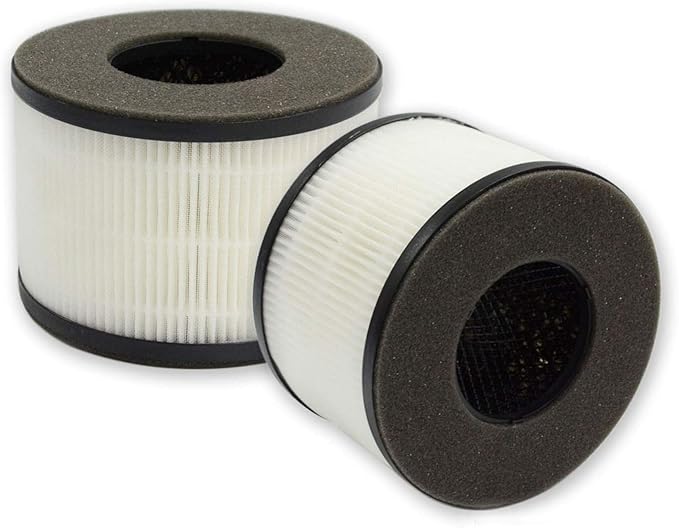 PUREBURG Replacement Filters Compatible with PARTU & Slevoo BS-03 Air Purifier,2-Pack H13 True HEPA 3-Stage Filtration Activated Carbon Air Clean Dust VOCs Odor