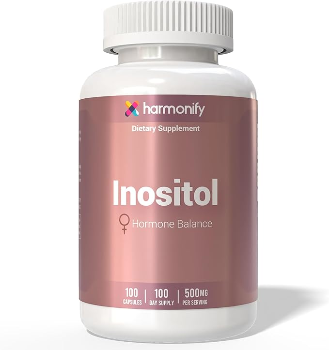 Inositol Supplement 500mg – Balance Support – 100 Capsules | Myo-Inositol Supplement for Women’s Reproductive Health, Mood&Ovarian Support | Non-GMO, Vegan-Friendly