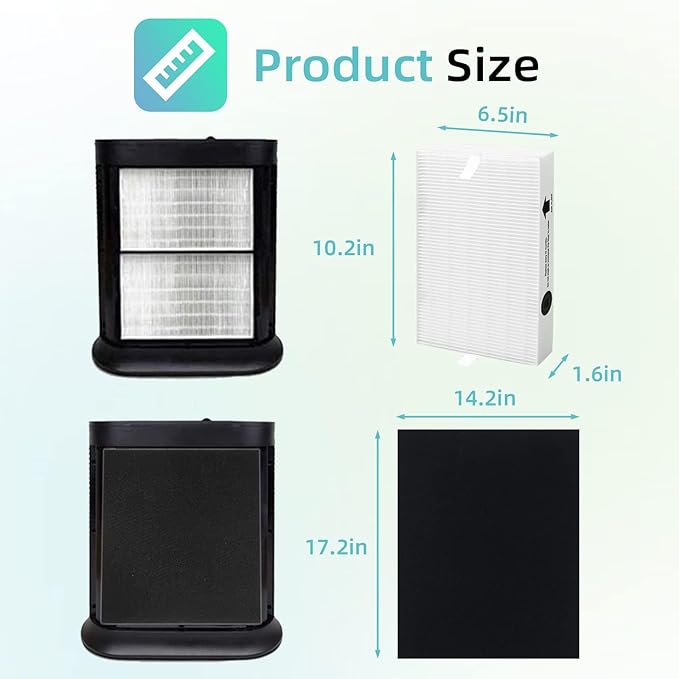 APPLIANCEMATES HPA200 HEPA Filter Replacement for Honeywell HPA200 HRF-ARVP200 Series Air Purifiers HPA200, HPA201, HA202, HPA204, HPA250