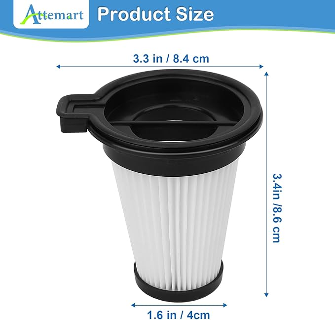 6 Pack HEPA Filter Compatible with Wyze Cordless Vacuum Cleaner Replacement Filters, Compare to part #WCVRHF for Wyze Handheld Cordless Vacuum, Washable Filters Replacement for Wyze