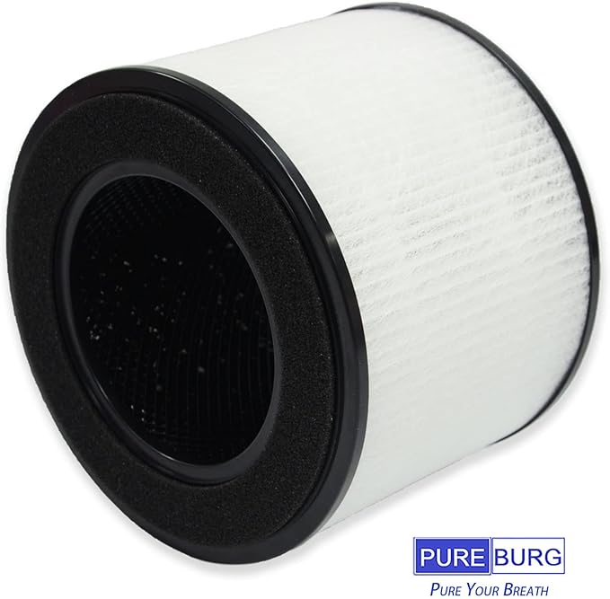 PUREBURG Replacement Filter Compatible with HIMOX H02 & TechCare TC-6020B Air Purifiers,2-Pack H13 HEPA 4-Stage Filtration Activated carbon Air Clean Voc Dust