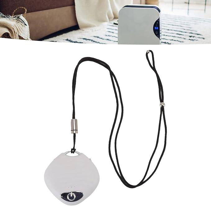 Air Purifier Necklace, 5V Portable Ionizer Rechargeable Ion Air Purifier Simple to Use Air Filter Device Necklace Purifier for Home Car with USB Cable 2x2x0.6inch