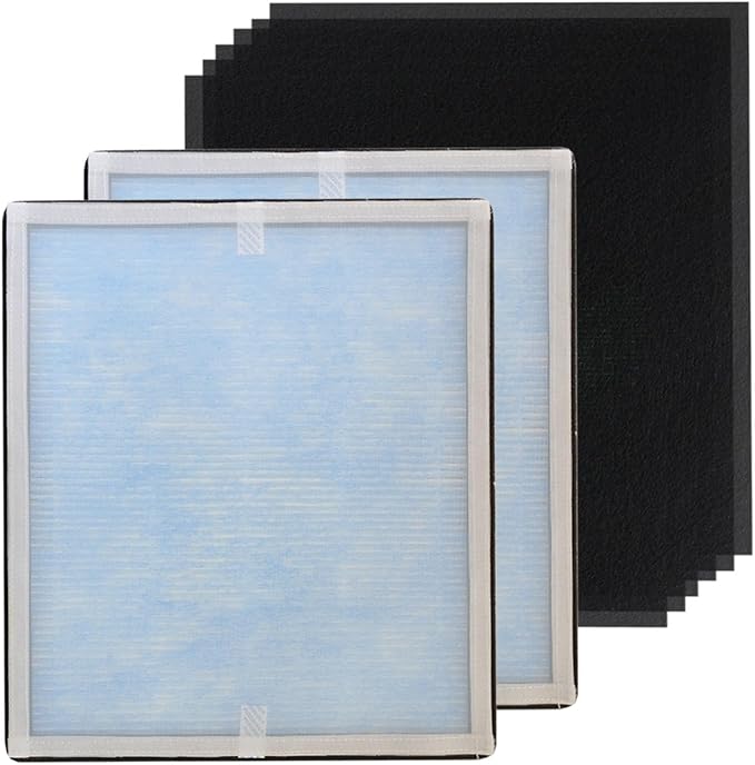 PUREBURG Replacement Filter Set Compatible with Purafide Air XP280 Air Purifier,2-Pack H13 True HEPA Activated Carbon Pre-Filters Air Clean Dust VOCs Odor,