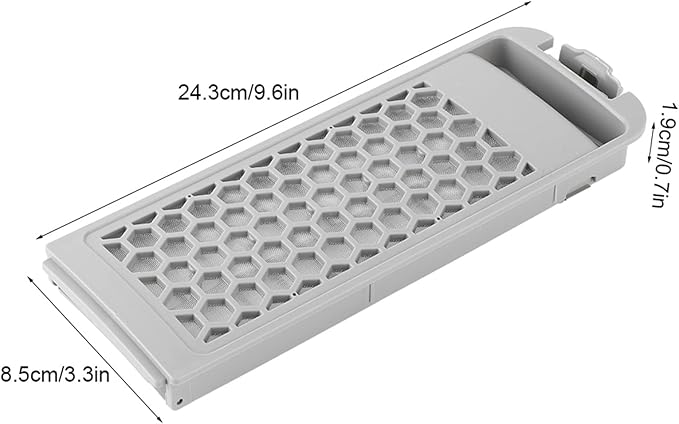 Washing Machine Filter Box, Gray ABS Household Washing Machine Laundry Filter Box Plastic Trap Replacement Part Laundry Accessory Compatible with DC62 00018A DC97 16513A