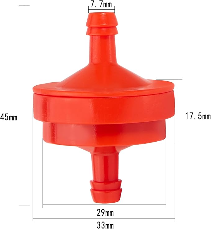 20 Pack 1/4" Inline Gas Fuel Filter Replaces for BS 298090 298090S 394358 JD AM107314 LG298090 LG298090S PT4265 Toro 42-5240 56-6360 Lawn Mower Fuel Filter