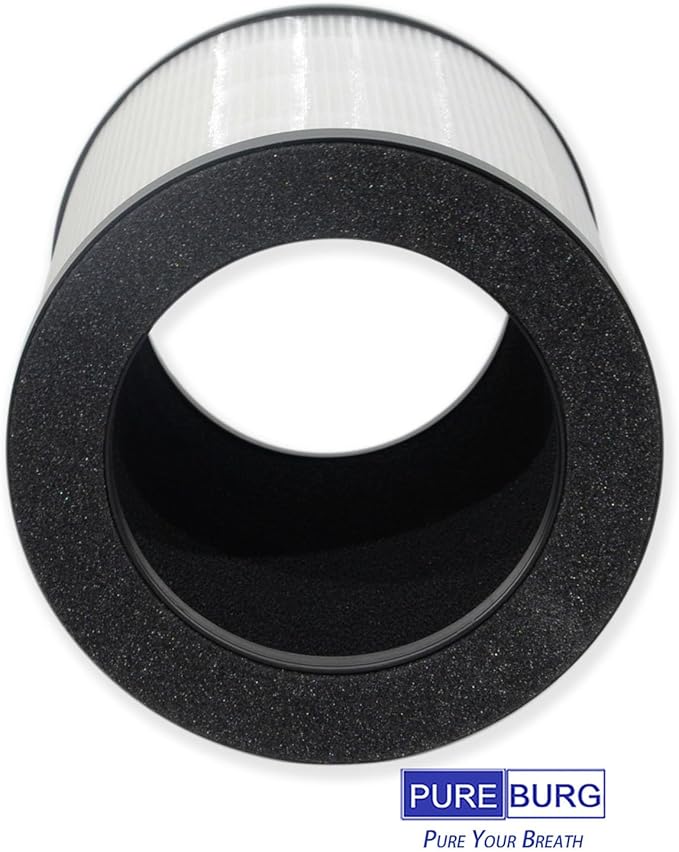 PUREBURG Replacement Filters Compatible with Mooka M02 Air Purifier,2-Pack H13 HEPA 3-stage filtration Activated Carbon 2-in-1 Air Clean Dust VOCs Odor PM2.5