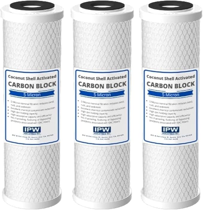 IPW Industries Inc. | 3-Pack Flow-Pur 8 (WCBCS-975-RV) Water Filter Replacement and Water Purifier Activated Carbon Filter for RV Water Filter System